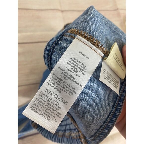 NWT Madewell Women's Blue Denim Sweetheart Bralette Stamped Floral - 8 - Picture 10 of 11